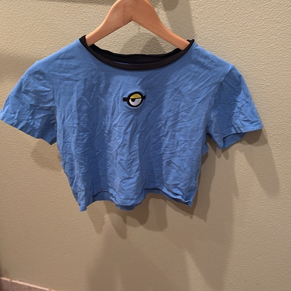 Minion woman's blue crop top shirt - Picture 2 of 8
